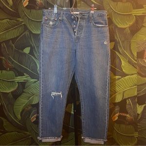 high rise mom fit jeans.